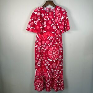 Rhode X Target Zinnia Floral Print Bell Sleeve Midi Dress Size 10